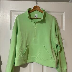 All in Motion Light Green Quarter-Zip Sweatshirt